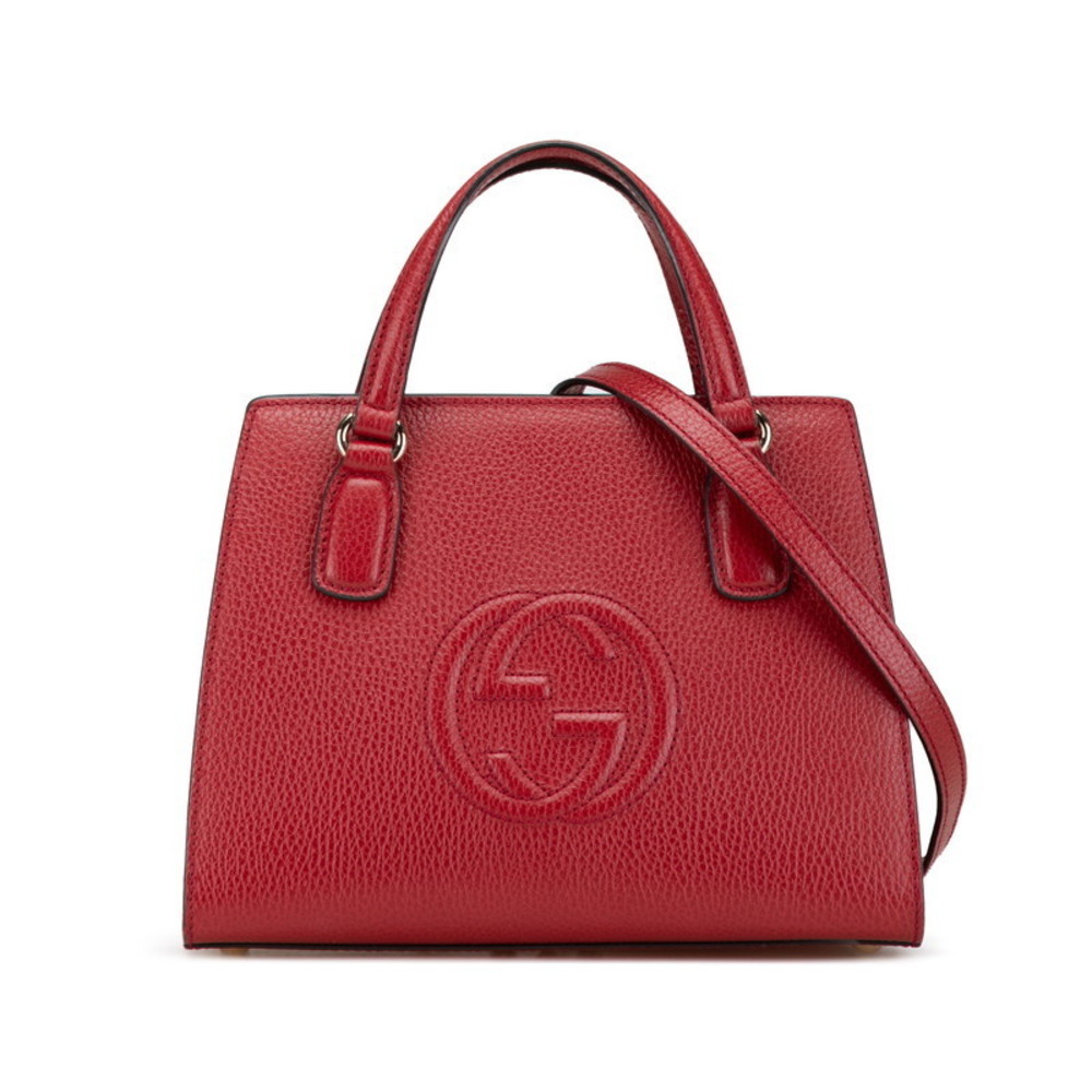 Gucci Soho G Shoulder Bag Red